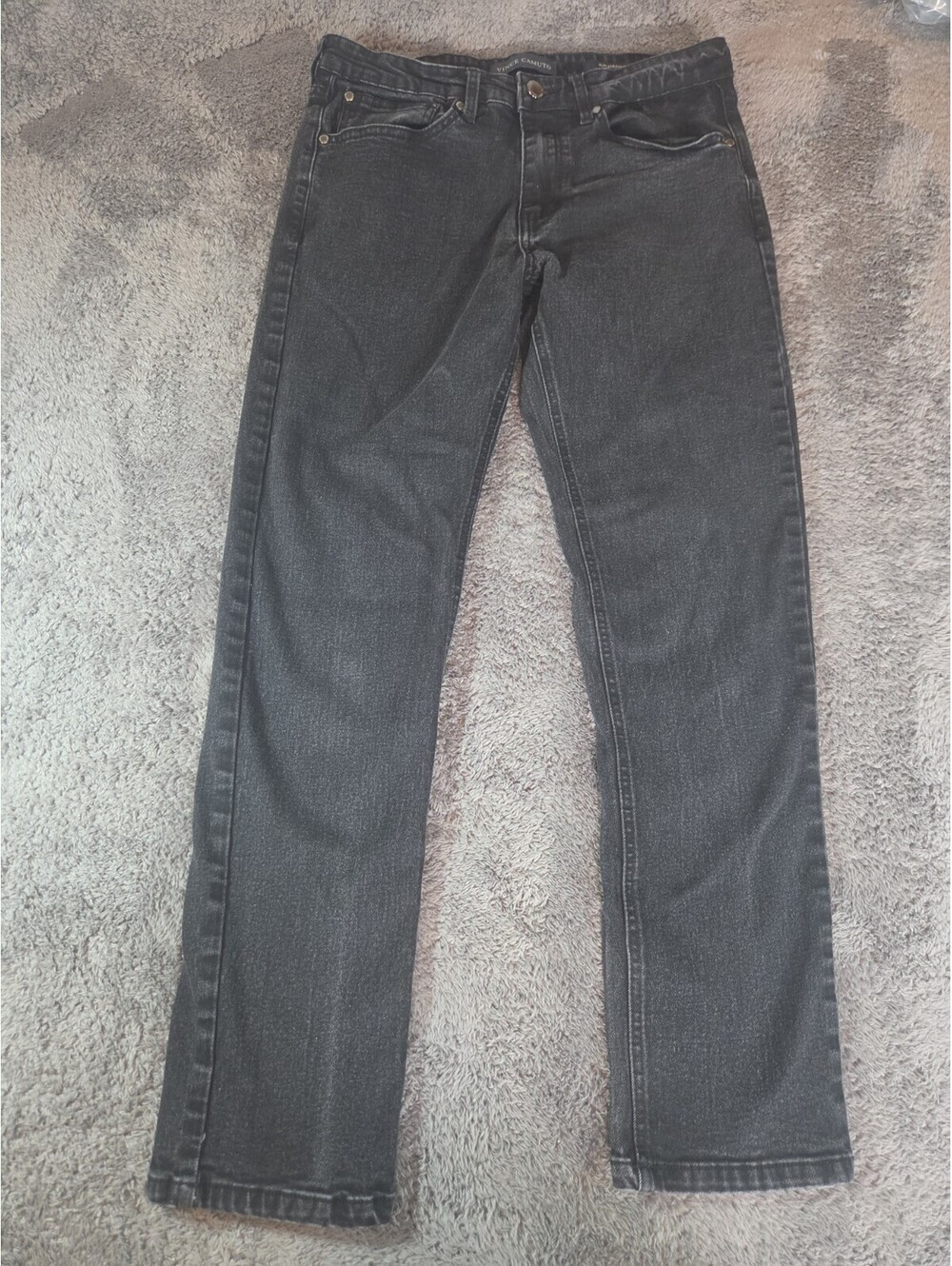 Vince Camuto Slim Straight Jeans Womens 30x30 Black Gray Stretch Denim